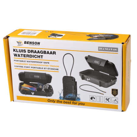 Benson Benson Tragbarer wasserdichter Tresor mit Cijfercode