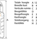 Masterlock Cijferhangslot met herstelsleutel - zelf-instelbare cijfercode - Zware uitvoering