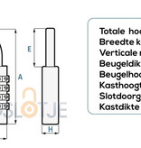 Masterlock Cijferhangslot met herstelsleutel - zelf-instelbare cijfercode
