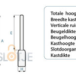 Work-it Hangslot 38 mm met hoge beugel 60 mm – blanco kast geschikt voor graveren