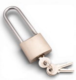 Work-it Hangslot 38 mm met hoge beugel 60 mm – blanco kast geschikt voor graveren