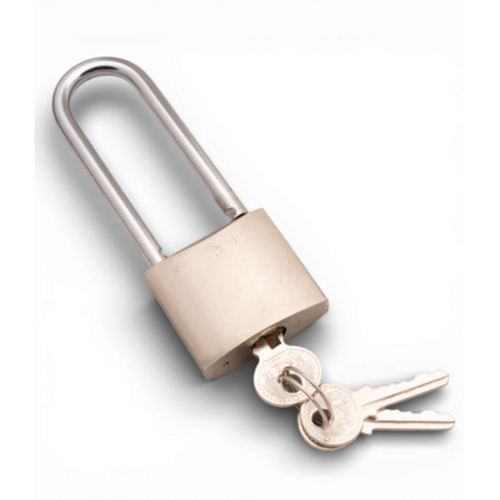 Work-it Hangslot 38 mm met hoge beugel 60 mm – blanco kast geschikt voor graveren