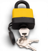 Work-it Spatwaterdicht hangslot 40 mm met beschermkap – geschikt voor buitengebruik