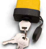 Work-it Spatwaterdicht hangslot 40 mm met beschermkap – geschikt voor buitengebruik