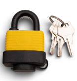 Work-it Spatwaterdicht hangslot 40 mm met beschermkap – geschikt voor buitengebruik