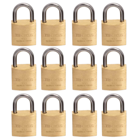 Tri-Circle Aktie 6 - 12hangslotjes gelijksluitend 20mm