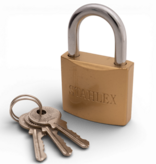 Stahlex Hangslot 38 mm goudkleur – zwaar hangslot met geharde beugel