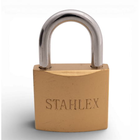 Stahlex Hangslot 38 mm goudkleur – zwaar hangslot met geharde beugel