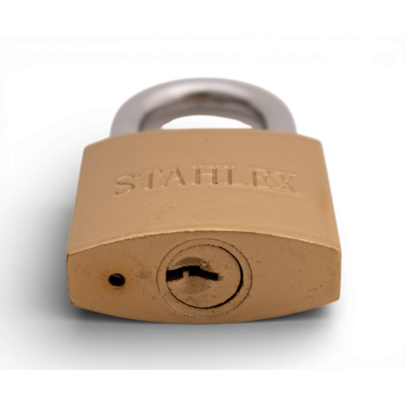 Stahlex Hangslot 38 mm goudkleur – zwaar hangslot met geharde beugel