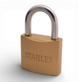 Stahlex Hangslot 38 mm goudkleur – zwaar hangslot met geharde beugel