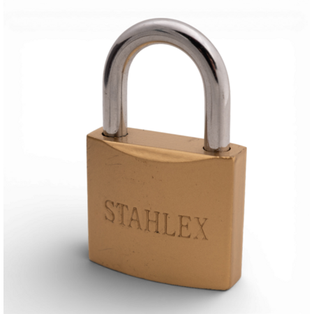 Stahlex Hangslot 38 mm goudkleur – zwaar hangslot met geharde beugel