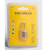 Tri-Circle Cijfersloten Messing 20mm