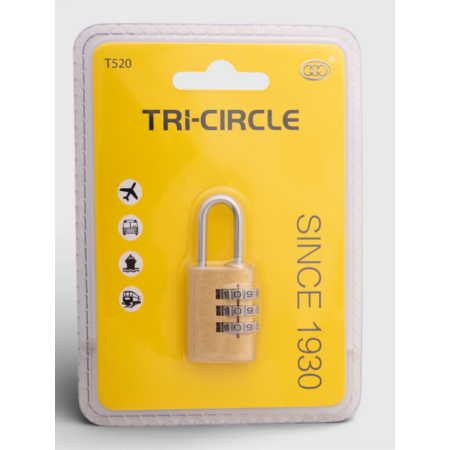 Tri-Circle Zahlenschlösser Messing 20mm