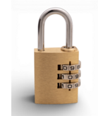 Tri-Circle Cijfersloten Messing 25mm