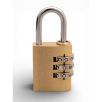 Cijferslot Messing 25mm