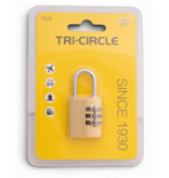 Tri-Circle Cijfersloten Messing 25mm