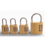 Tri-Circle Cijfersloten Messing 25mm