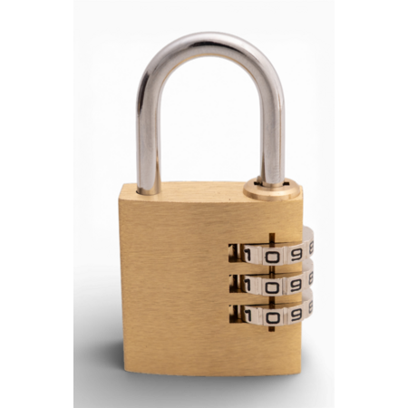 Tri-Circle Cijfersloten Messing 30mm