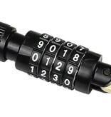 Stahlex Stahlex kabel-karabijn cijferslot 1800 mm – spiraalkabel met 4-cijferige code