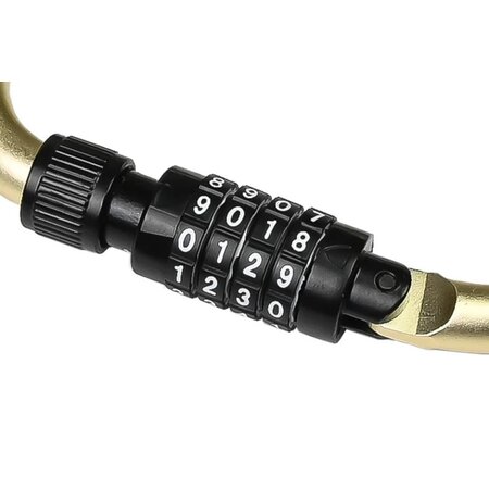 Stahlex Stahlex kabel-karabijn cijferslot 1800 mm – spiraalkabel met 4-cijferige code