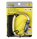Stahlex Stahlex Kabel-Karabiner Zahlenschloss 1800 mm – Spiralkabel mit 4-stelligem Code