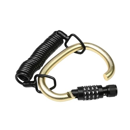 Stahlex Stahlex kabel-karabijn cijferslot 1800 mm – spiraalkabel met 4-cijferige code