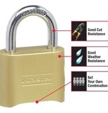 Masterlock Master Lock 175EURD Zahlenschloss 51mm mit massiv Messing Gehäuse und einstellbarer Zahlencode
