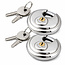 Lock-it 2 Stück Edelstahl Diskusschlösser 70mm gleichschließend