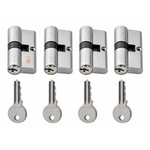 4 Stück Zylinderschlösser 60mm Profil