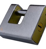 6x Blokslot 80mm Gelijksluitend Massief  Incl. 2 Sleutels
