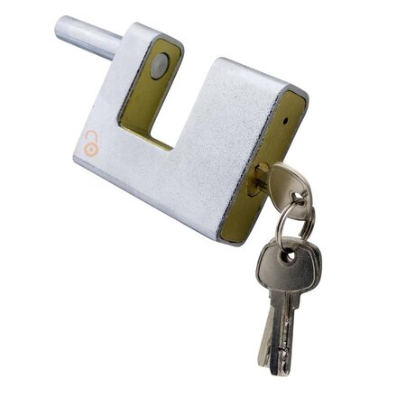6x Blockschloss 80mm Gleichschließend Massiv Incl. 2 Schlüssel