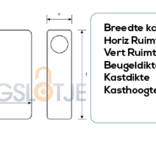 6x Blokslot 80mm Gelijksluitend Massief  Incl. 2 Sleutels