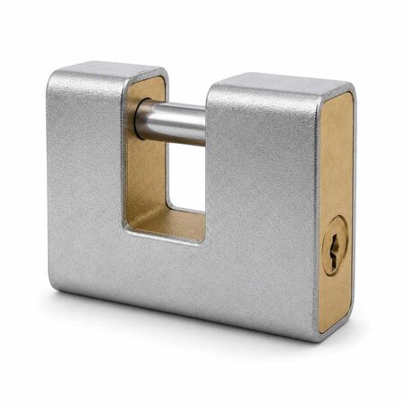 6x Blockschloss 80mm Gleichschließend Massiv Incl. 2 Schlüssel