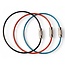 Blauer Stahlkabel Schlüsselring 150 mm mit PVC-Beschichtung und Schraubverschluss