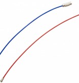 Roter Stahlkabel Schlüsselring 150 mm mit PVC-Beschichtung und Schraubverschluss