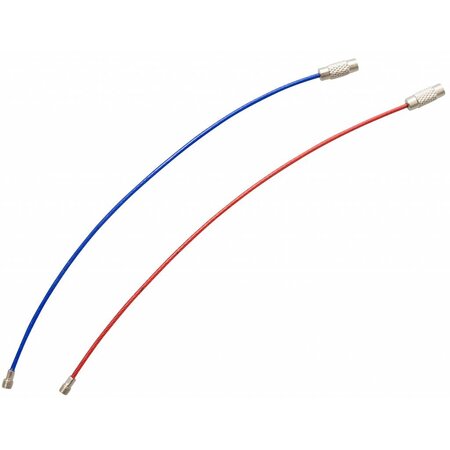 Roter Stahlkabel Schlüsselring 150 mm mit PVC-Beschichtung und Schraubverschluss