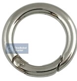 Runder Karabiner 25 mm mit verende sluiting - vernickelt
