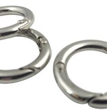 Runder Karabiner 25 mm mit verende sluiting - vernickelt