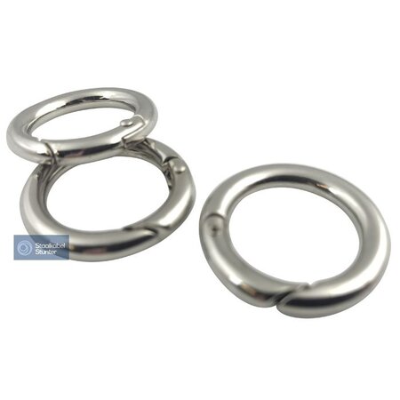 Runder Karabiner 25 mm mit verende sluiting - vernickelt