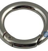 Runder Karabiner 25 mm mit verende sluiting - vernickelt