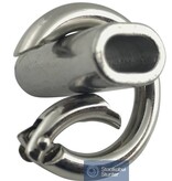 Runder Karabiner 25 mm mit verende sluiting - vernickelt