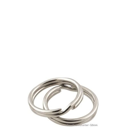 Verzinkte Mini sleutelringen 10 mm - 100 Stück