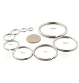 Verzinkte Mini sleutelringen 10 mm - 100 Stück