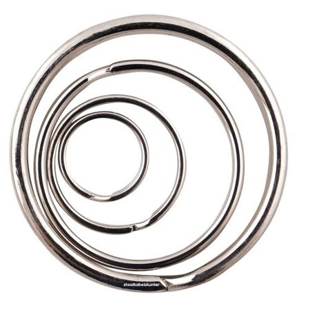 Verzinkte Mini sleutelringen 10 mm - 100 Stück