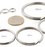 Verzinkte sleutelringen 16 mm - verende splitringen - 100 stuks