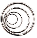 Verzinkte sleutelringen 16 mm - verende splitringen - 100 stuks