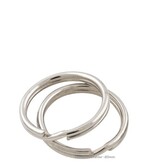 Verzinkte sleutelringen 20 mm - verende splitringen - 100 stuks