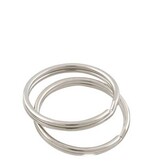 Verzinkte sleutelringen 25 mm - verende splitringen - 100 stuks