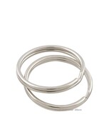 Verzinkte sleutelringen 25 mm - verende splitringen - 100 stuks