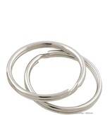 Verzinkte sleutelringen 30 mm - verende splitringen - 100 stuks